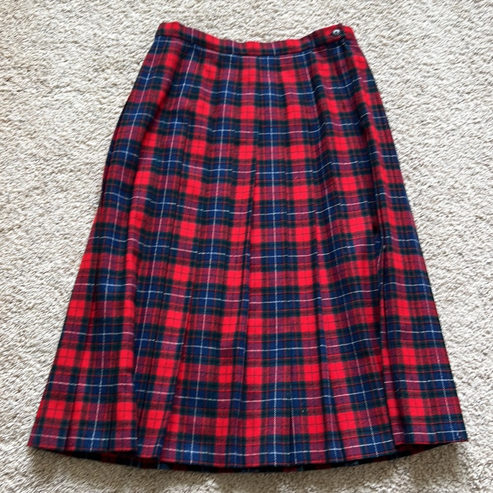 Vintage Pendleton Wool Pleated Skirt